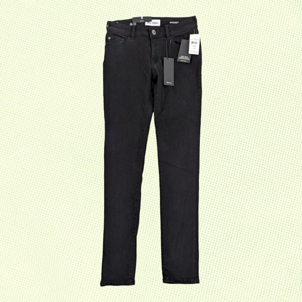 NWT DL1961‎ Amanda Skinny Jeans Women's 26 Black Fragment